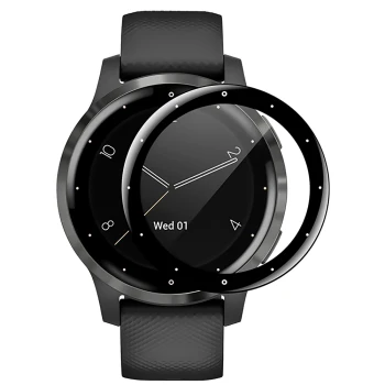 Противоударное защитное стекло SoftGlass Full Cover PMMA для Garmin Venu 3S, Black