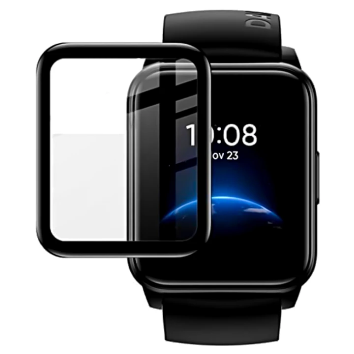 Противоударное защитное стекло SoftGlass Full Cover PMMA для Realme Watch 2 Pro​, Black