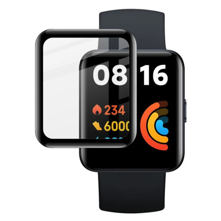 Захисне скло SoftGlass Full Cover для смартгодинників Xiaomi Redmi Watch 2, Black