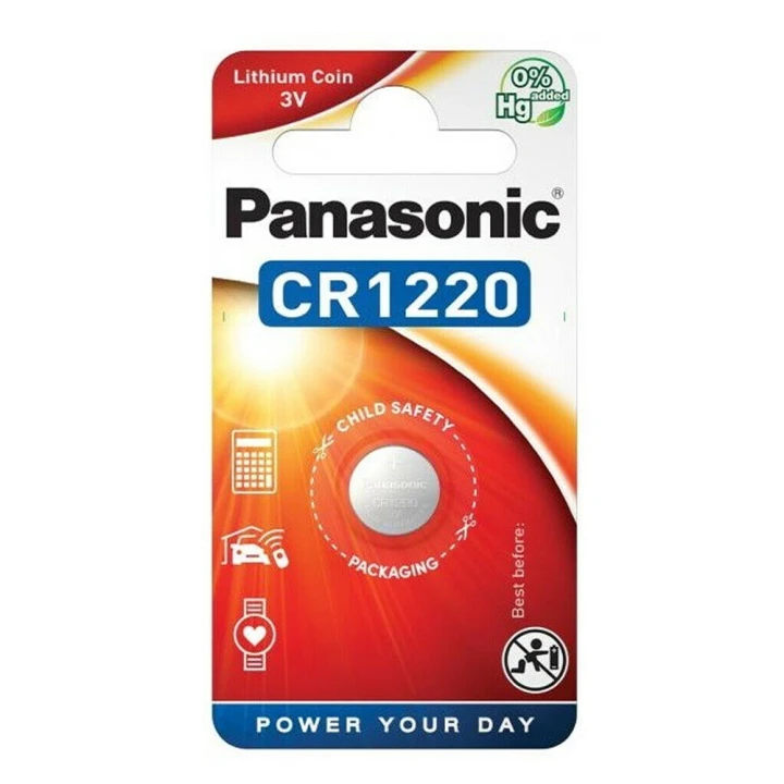 Батарейка Panasonic CR1220 / DL1220 Lithium 3-V, Silver