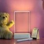 Світлова акрилова лампа-нічник Manvayo для записів з USB шнуром та ручкою, White