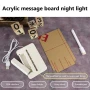 Світлова акрилова лампа-нічник Manvayo для записів з USB шнуром та ручкою, White