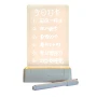 Світлова акрилова лампа-нічник Manvayo для записів з USB шнуром та ручкою, White