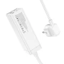 Мережевий подовжувач Hoco AC10A 2Type-C / 2USB / 1Socket QC3.0 PD65W 1.5m, White