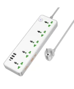 Сетевой удлинитель HOCO AC13A 5 Socket Ports 3USB / 1Type-C, White
