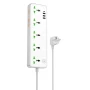 Мережевий подовжувач HOCO AC13A 5 Socket Ports 3USB / 1Type-C, White