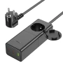 Мережевий подовжувач HOCO NS4 1 Socket Ports 1USB-A / 2USB-C PD65W QC3.0, Black