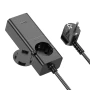 Мережевий подовжувач HOCO NS4 1 Socket Ports 1USB-A / 2USB-C PD65W QC3.0, Black