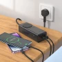 Мережевий подовжувач HOCO NS4 1 Socket Ports 1USB-A / 2USB-C PD65W QC3.0, Black