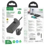 Мережевий подовжувач HOCO NS4 1 Socket Ports 1USB-A / 2USB-C PD65W QC3.0, Black