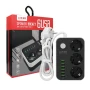 Сетевой удлинитель LDNIO SE3631 НА 3 розетки, 6 USB 1,6м Black-Gray