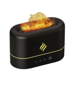 Зволожувач - ароматизатор повітря Aroma Fire з LED підсвіткою та функцією імітації вогню 250мл, Black