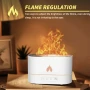 Зволожувач - ароматизатор повітря Aroma Flame з LED підсвіткою та функцією імітації вогню 250мл, White