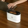Зволожувач - ароматизатор повітря Aroma Flame з LED підсвіткою та функцією імітації вогню 250мл, White