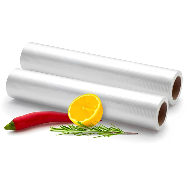 Рулонна харчова плівка-пакет для вакууматора 12*500см*190мкм (для вакуумування та зберігання продуктів), Transparent