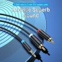 Кабель Vention BCLBH 3.5mm Male to 2-Male RCA Adapter Cable 2m, Black