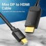 Кабель Vention (HAHBG) 4K Mini DisplayPort to HDMI 1.5m, Black
