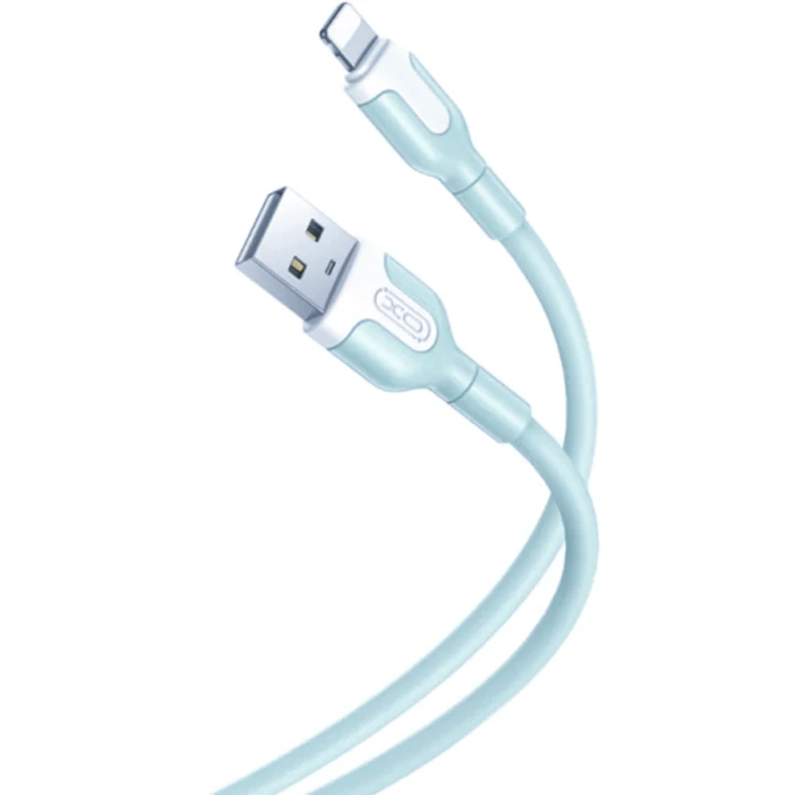Data - кабель XO NB212 USB - Lightning 2.1A 1m, Blue