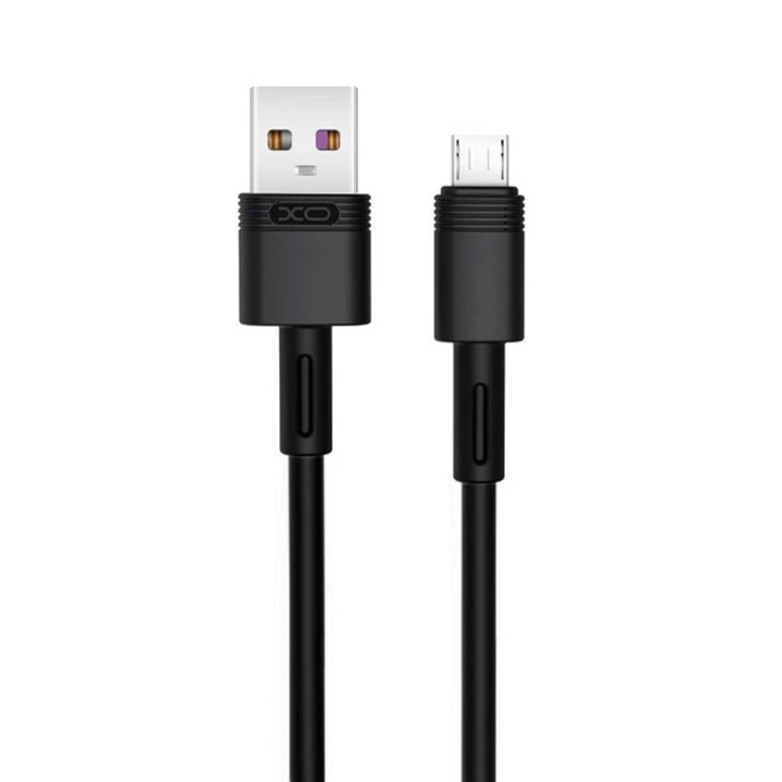 Data кабель с функцией супер быстрой зарядки XO NB-Q166 USB to MicroUSB 5A 1m, Black