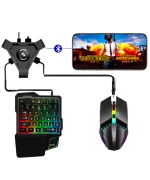 Игровой комплект 3-in-1 G101 (клавиатура+мышка M3+ переходник) с подсветкой для Android, Black
