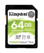 Карта памяти SDXC Kingston 64Gb Canvas Select Plus (UHS-1 U1) V10 (100Mb/S), Class 10