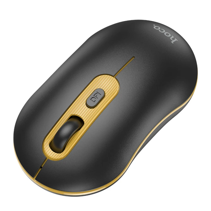 Бездротова USB - Миша Hoco GM21 DPI 1000-1600, Black-Yellow