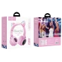 Безпровідна Bluetooth-гарнітура Hoco W27 Cat ear, Pink