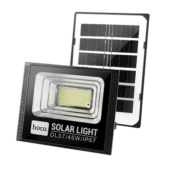 Наружная LED лампа – прожектор на солнечной батарее Hoco DL07, Black