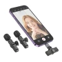 Микрофон петличный беспроводной Borofone BFK12 Lightning/Type-C 70mAh, Black