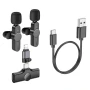 Микрофон петличный беспроводной Borofone BFK12 Lightning/Type-C 70mAh, Black
