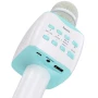 Микрофон караоке беспроводной, портативная акустика Hoco BK5 Cantando, White-Turquoise