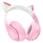 Bluetooth Стерео Гарнитура HOCO W42 Cat Ear 400 mAh, Pink