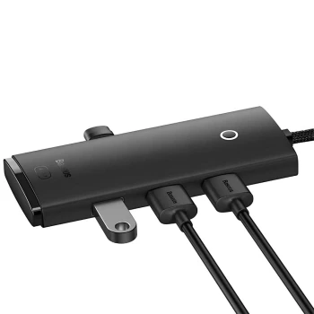 USB Hub Baseus Lite Series 4-Port USB-A HUB Adapter (USB-A to USB 3.0*4 BS-OH013) 1м, Black