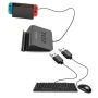 USB хаб з підсвіткою та підставкою для телефона 5 в 1, Black