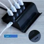 USB хаб з підсвіткою та підставкою для телефона 5 в 1, Black
