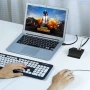USB хаб з підсвіткою та підставкою для телефона 5 в 1, Black