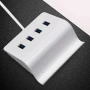 USB хаб с подсветкой и подставкой для телефона 5 в 1, White