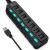 Хаб USB 3.0 с семью портами с подсветкой и выключателями, Black