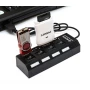 USB HUB TOTO hi-speed 4 USB 2.0 с переключателями, разветвитель