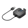USB HUB Vention з підставкою для телефона (4 Ports USB 3.0) 15см CHBBB, Black