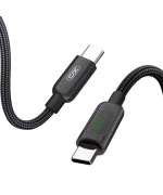 Data кабель XO NB-Q203B с функцией супер быстрой зарядки PD 60W Type-C to Type-C 1m, Black