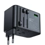 Мережевий зарядний пристрій Acefast Z1 PD75W GaN 3Type-C + 2USB 2300W EU / US / UK / AU, Black
