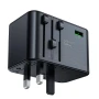 Мережевий зарядний пристрій Acefast Z1 PD75W GaN 3Type-C + 2USB 2300W EU / US / UK / AU, Black