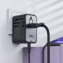 Мережевий зарядний пристрій Acefast Z1 PD75W GaN 3Type-C + 2USB 2300W EU / US / UK / AU, Black