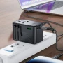 Мережевий зарядний пристрій Acefast Z1 PD75W GaN 3Type-C + 2USB 2300W EU / US / UK / AU, Black