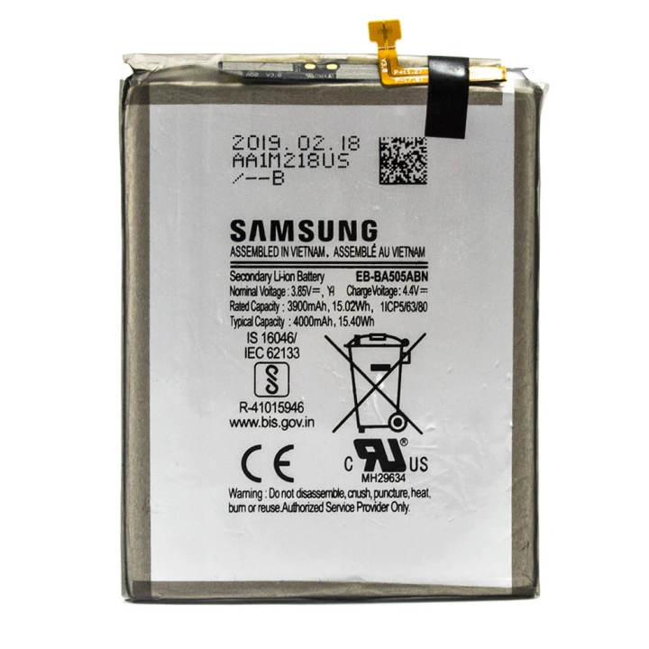 Аккумулятор EB-BA505ABN для Samsung Galaxy A20, A30, 4000mAh (Original)