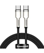 Data-кабель Baseus Cafule CATJK-C01 Type-C-Type-C 5A 100W 1м, Black