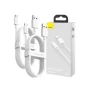 USB Cable Baseus Simple Wisdom Data Cable Kit MicroUSB TZCAMZJ-02 (2PCS/Set) 1.5m, White