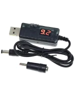 Кабель USB - DC с переключателем на 9V / 12V (DC 5.5*3.5 / 3.5*1.35), Black