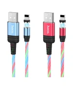 Data-кабель Hoco U90 Magnetic and RGB LED Sreamer USB - Lightning 2A, 1m